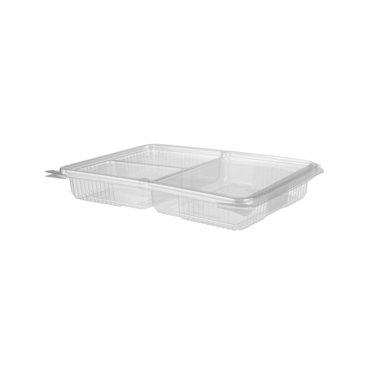 Clear compartment Clamshell PET container - hotpackwebstore.com - PET Container