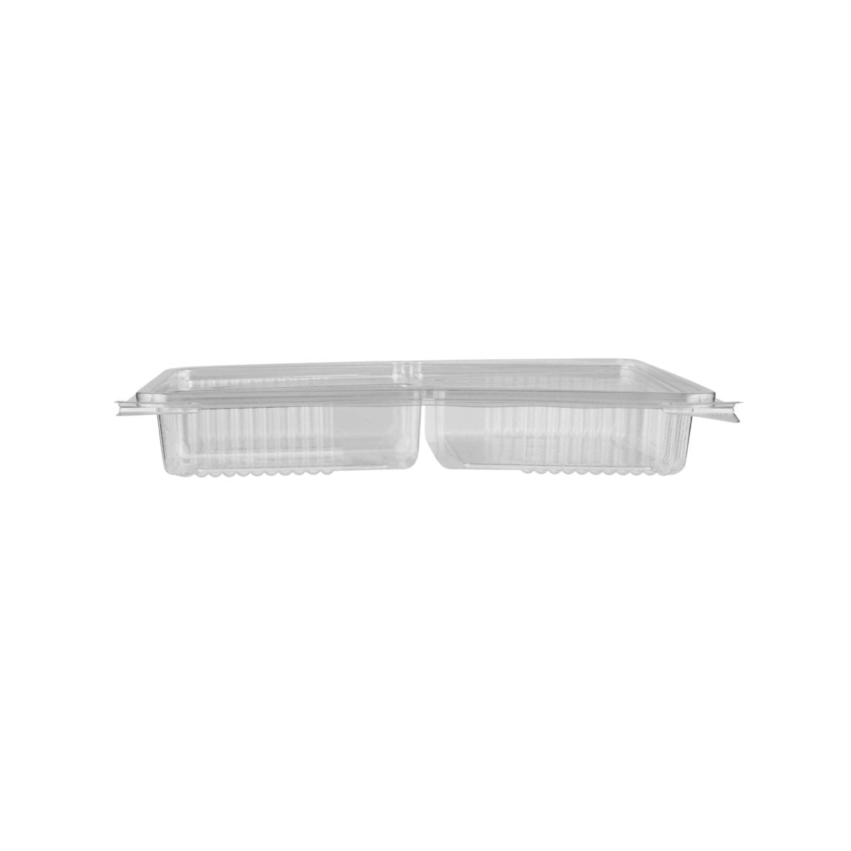 Clear compartment Clamshell PET container - hotpackwebstore.com - PET Container