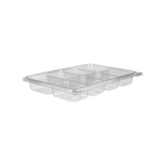 Clear compartment Clamshell PET container - hotpackwebstore.com - PET Container