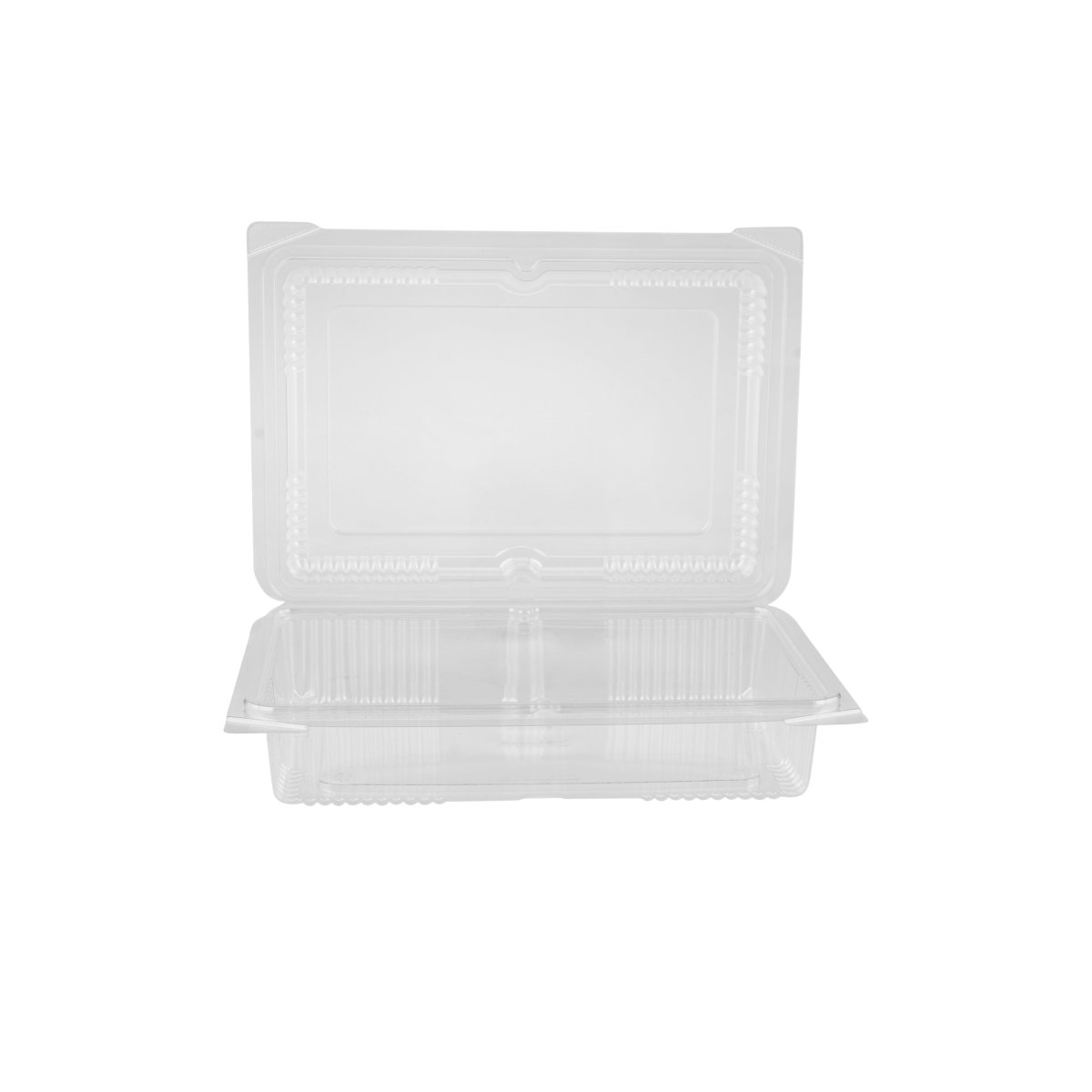 Clear compartment Clamshell PET container - hotpackwebstore.com - PET Container