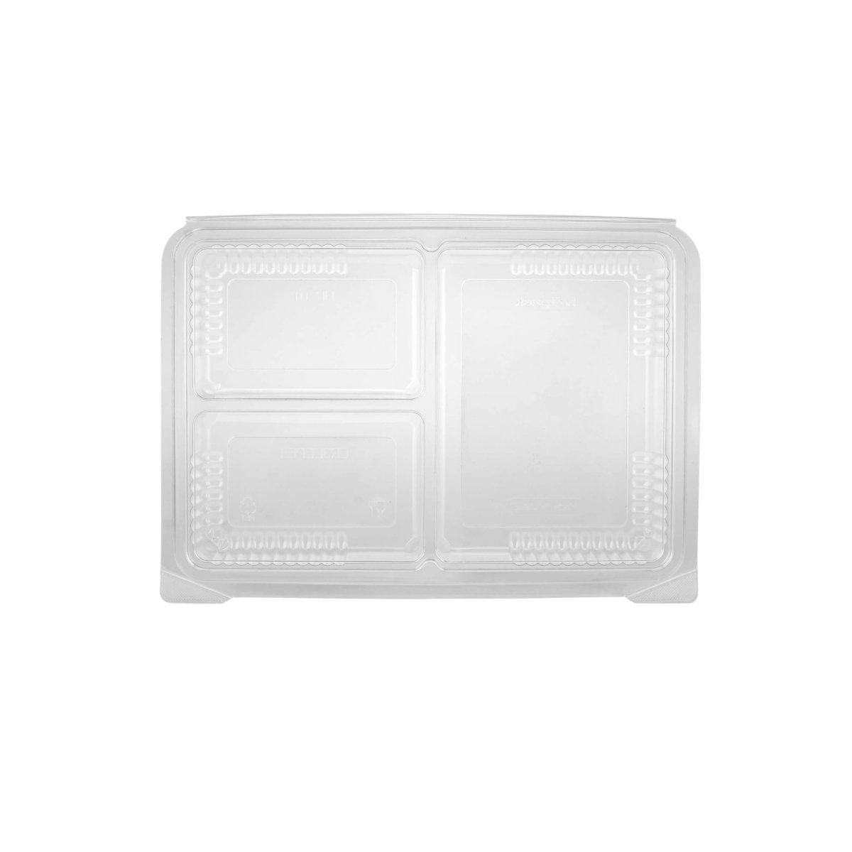 Clear compartment Clamshell PET container - hotpackwebstore.com - PET Container