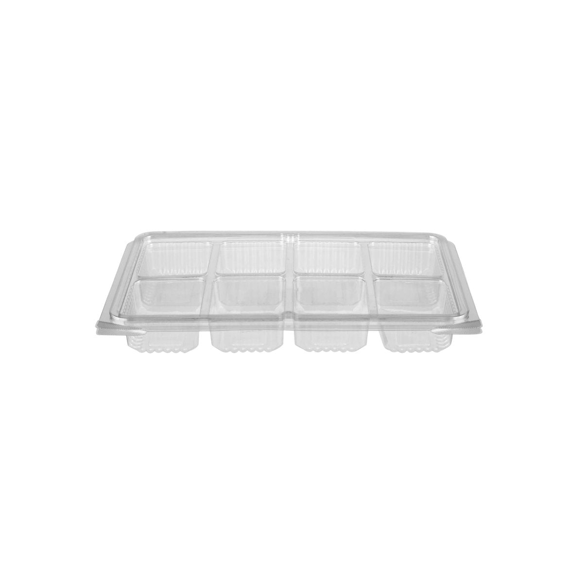 Clear compartment Clamshell PET container - hotpackwebstore.com - PET Container