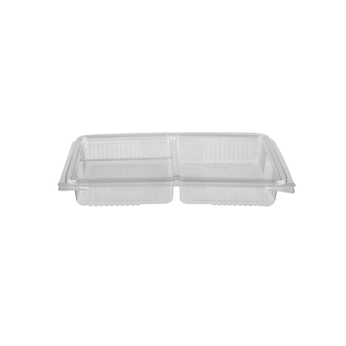 Clear compartment Clamshell PET container - hotpackwebstore.com - PET Container