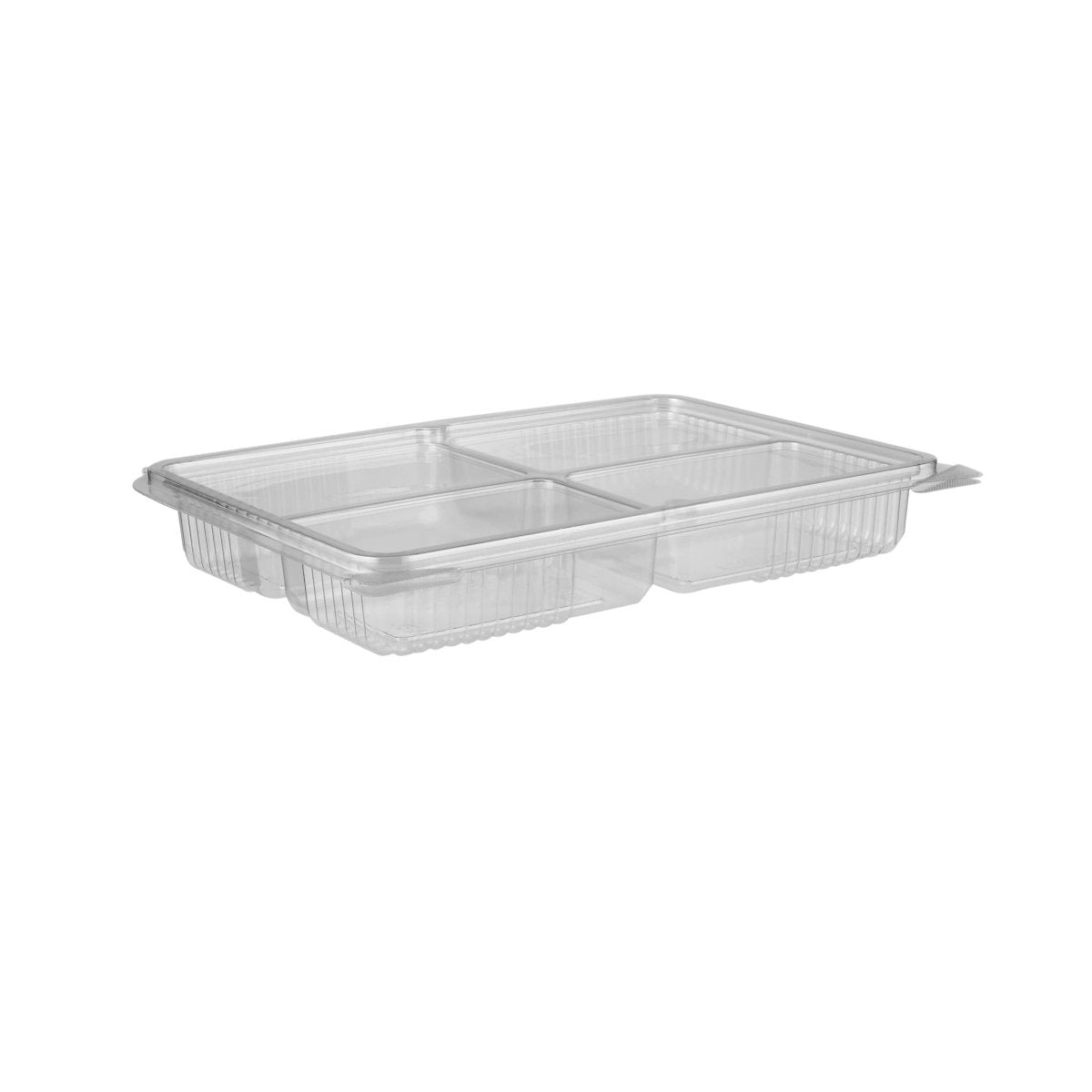 Clear compartment Clamshell PET container - hotpackwebstore.com - PET Container