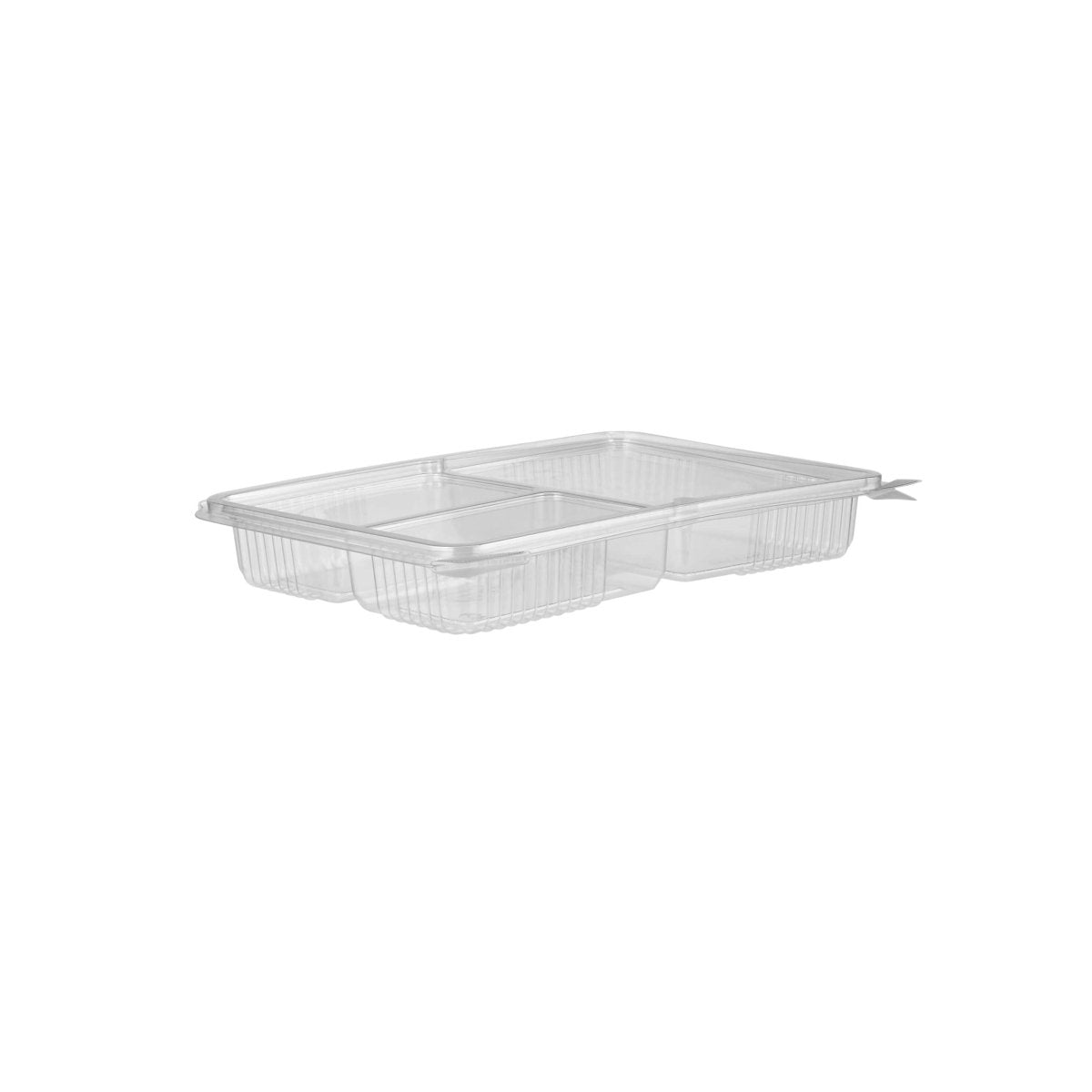 Clear compartment Clamshell PET container - hotpackwebstore.com - PET Container