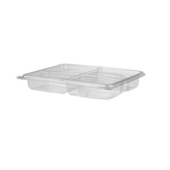 Clear compartment Clamshell PET container - hotpackwebstore.com - PET Container