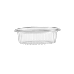 Clear Hinged Oval Container 250 Pieces - hotpackwebstore.com - Plastic Hinged Container