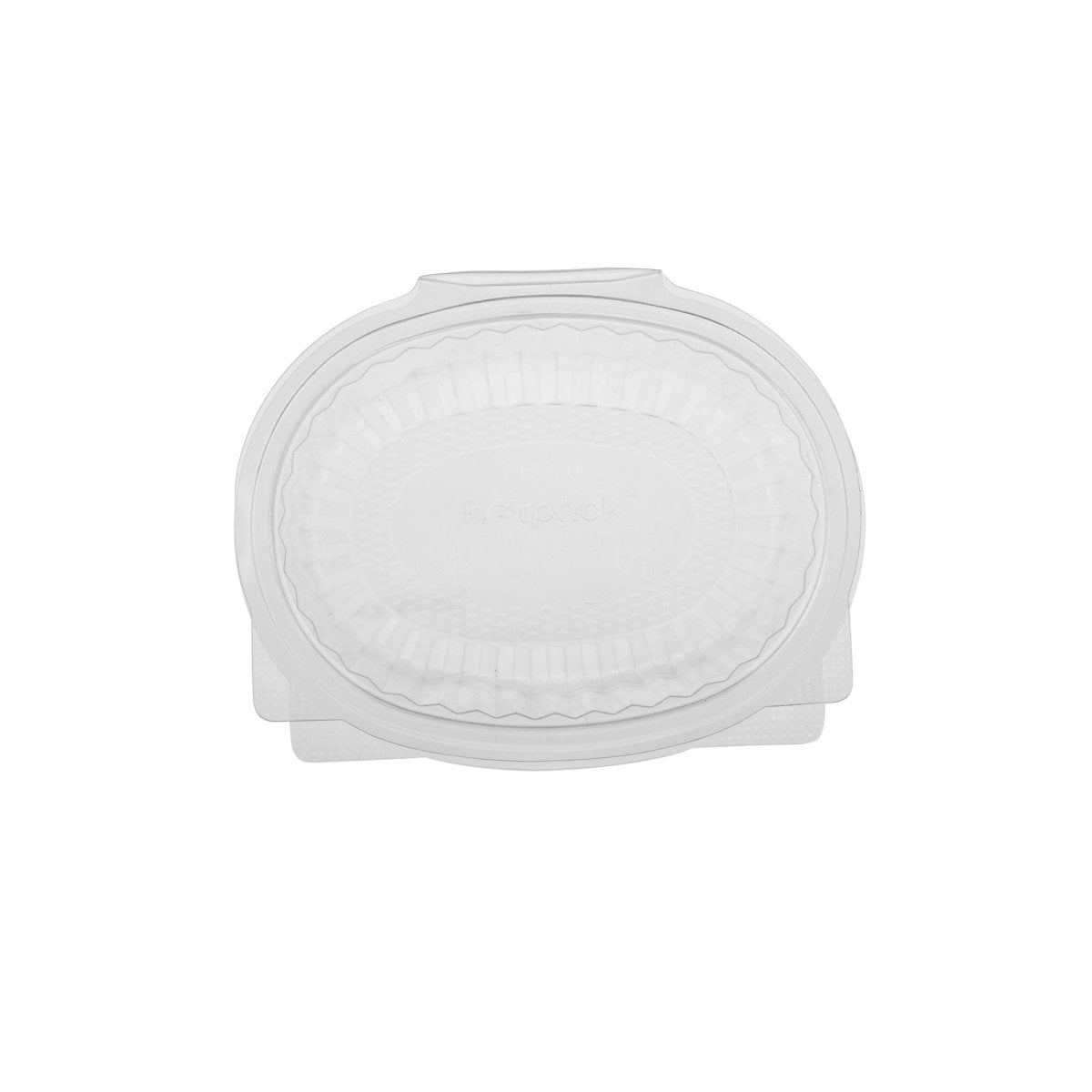 Clear Hinged Oval Container 250 Pieces - hotpackwebstore.com - Plastic Hinged Container