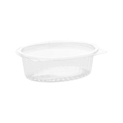 Clear Hinged Oval Container 250 Pieces - hotpackwebstore.com - Plastic Hinged Container