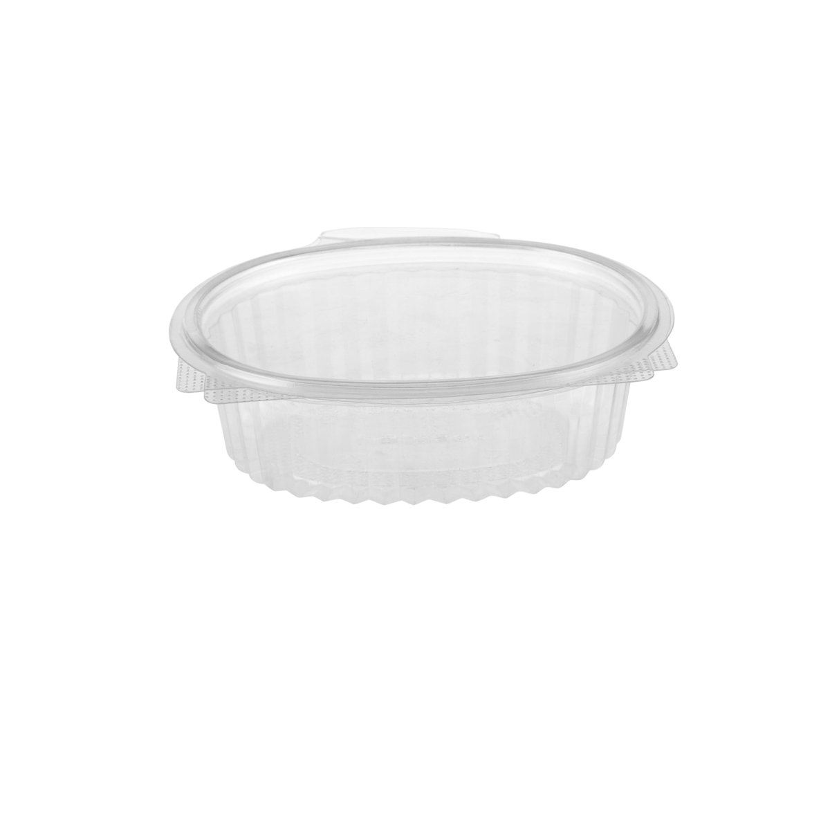 Clear Hinged Oval Container 250 Pieces - hotpackwebstore.com - Plastic Hinged Container