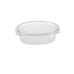 Clear Hinged Oval Container 250 Pieces - hotpackwebstore.com - Plastic Hinged Container