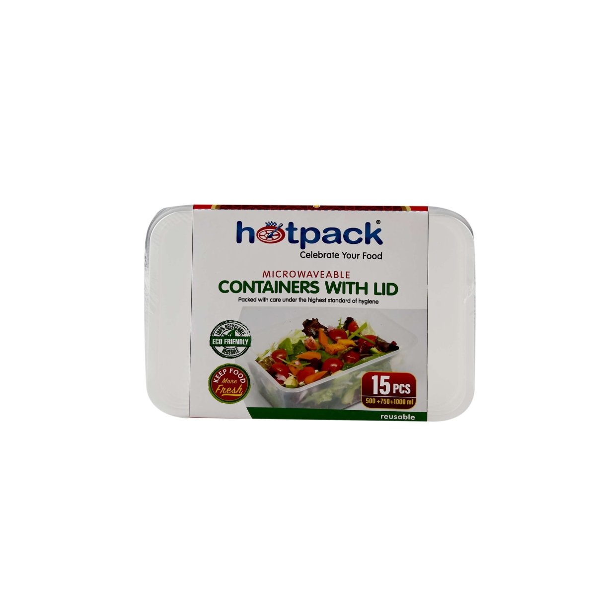 Clear Microwave Container Combo Pack 500ml + 750ml + 1000ml - hotpackwebstore.com - Microwavable Containers