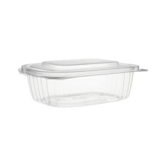 Clear Pet Hinged Oval Container - hotpackwebstore.com - Hinged Containers