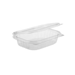 Clear Pet Hinged Oval Container - hotpackwebstore.com - Hinged Containers