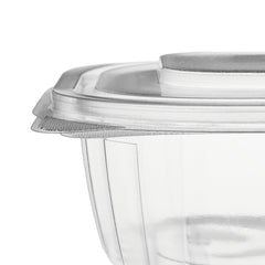 Clear Pet Hinged Oval Container - hotpackwebstore.com - Hinged Containers