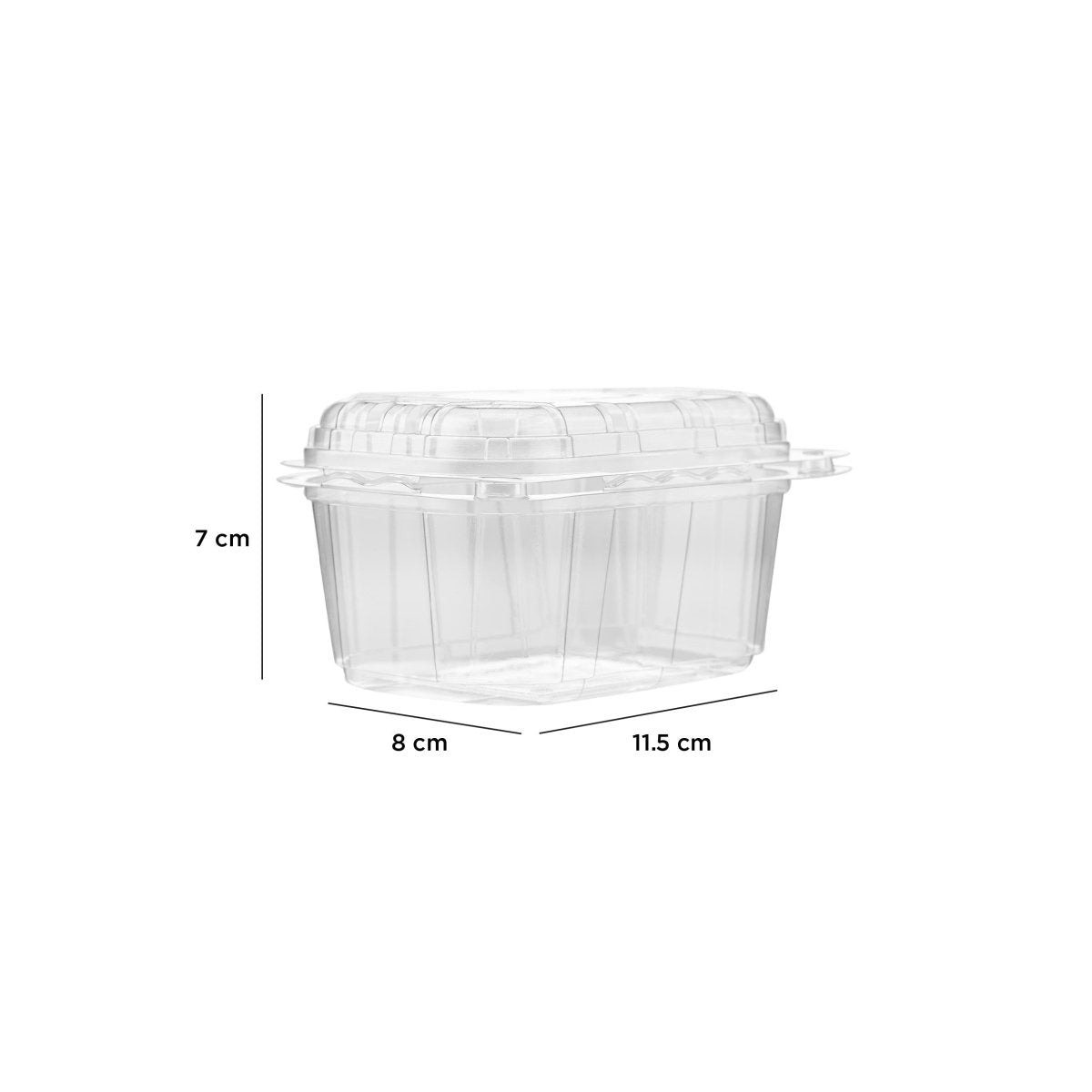 Clear PET Punnet Hinged Container - hotpackwebstore.com - Plastic Products