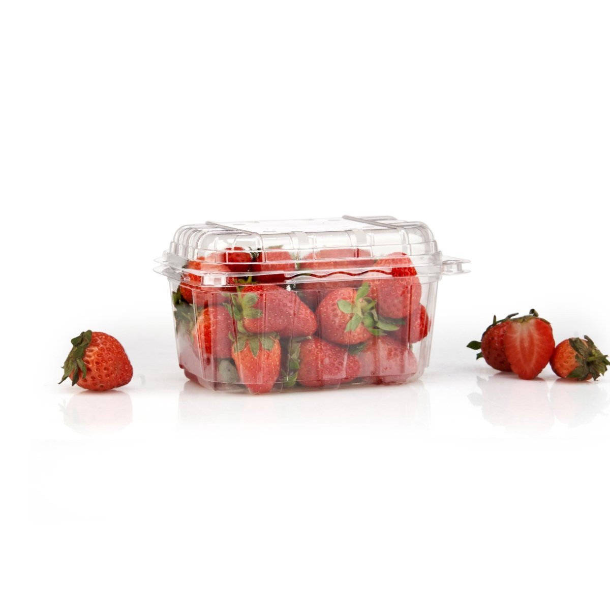 Clear PET Punnet Hinged Container - hotpackwebstore.com - Plastic Products