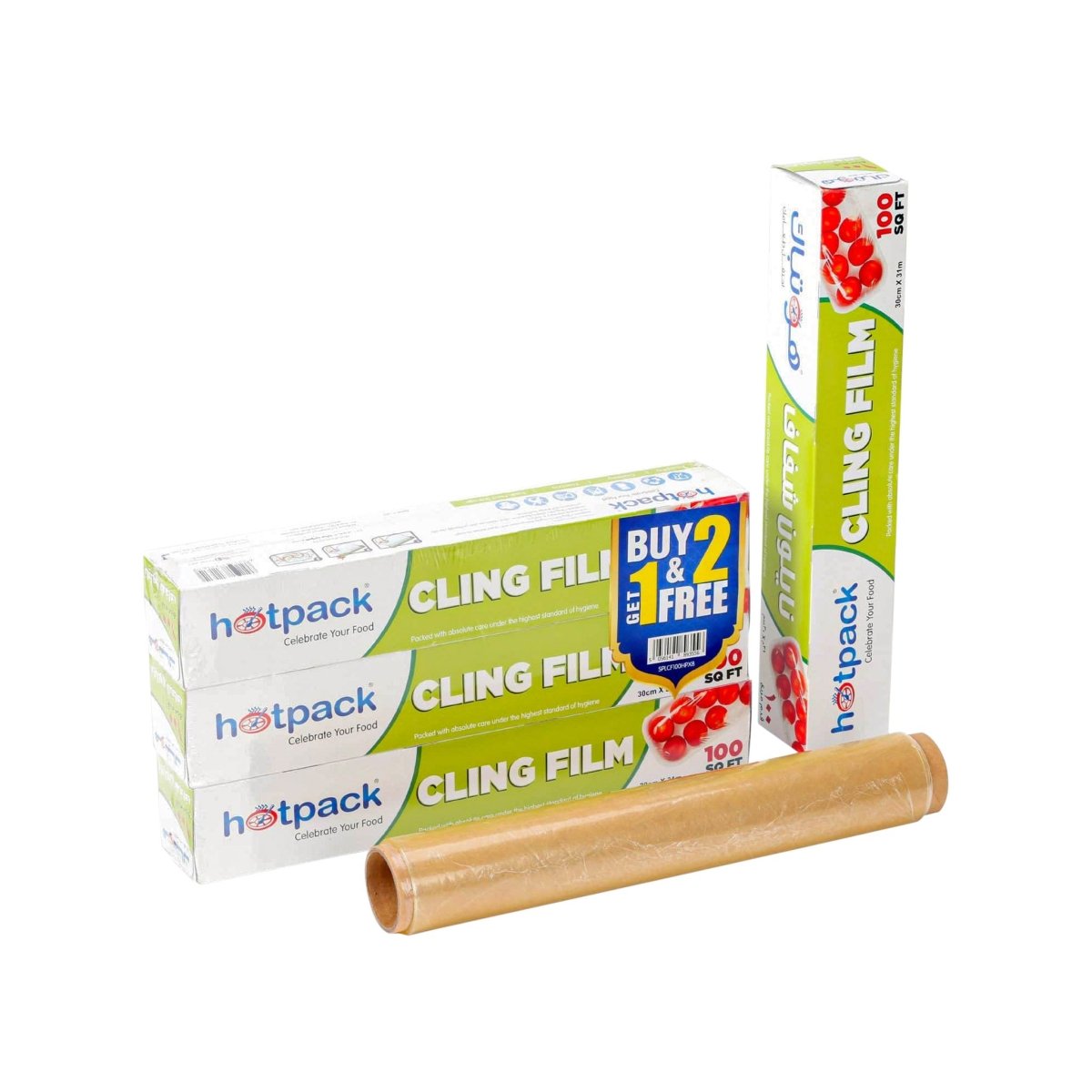 Cling Film 100 Sqft 2+1 FREE 1 Piece - hotpackwebstore.com - Cling Film