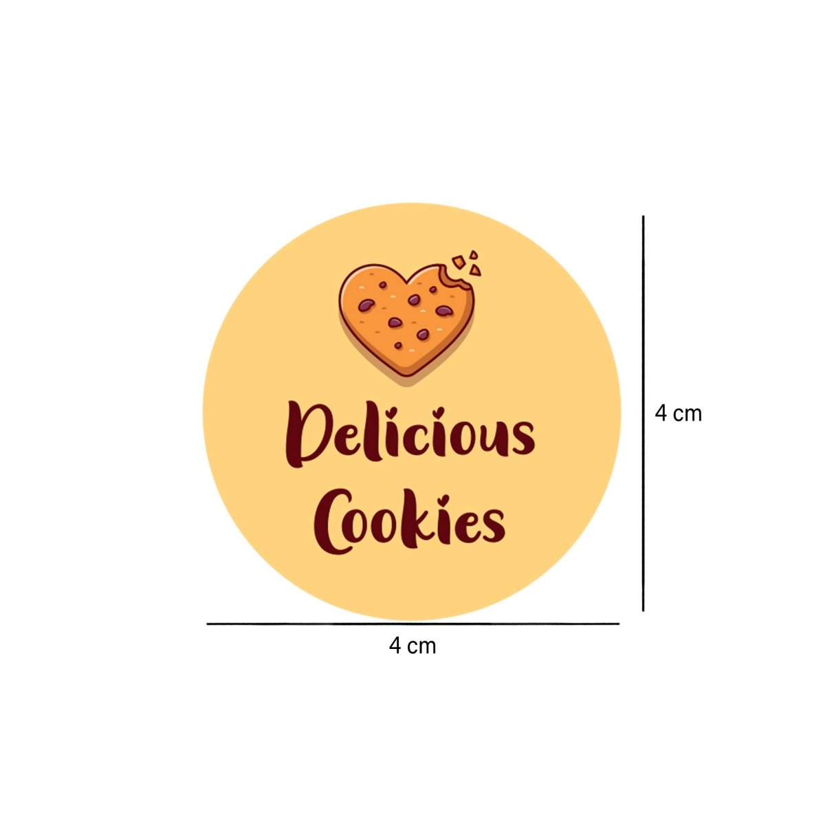 Delicious Cookies Sticker Roll 250 Pieces - hotpackwebstore.com - Stickers