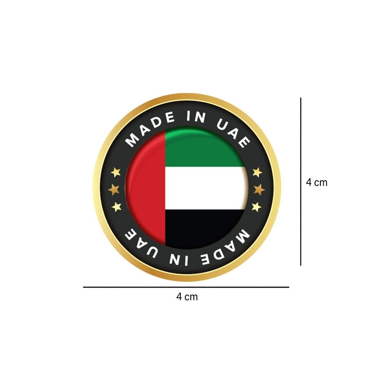 English Made In UAE Sticker Roll 250 Pieces - hotpackwebstore.com - Stickers