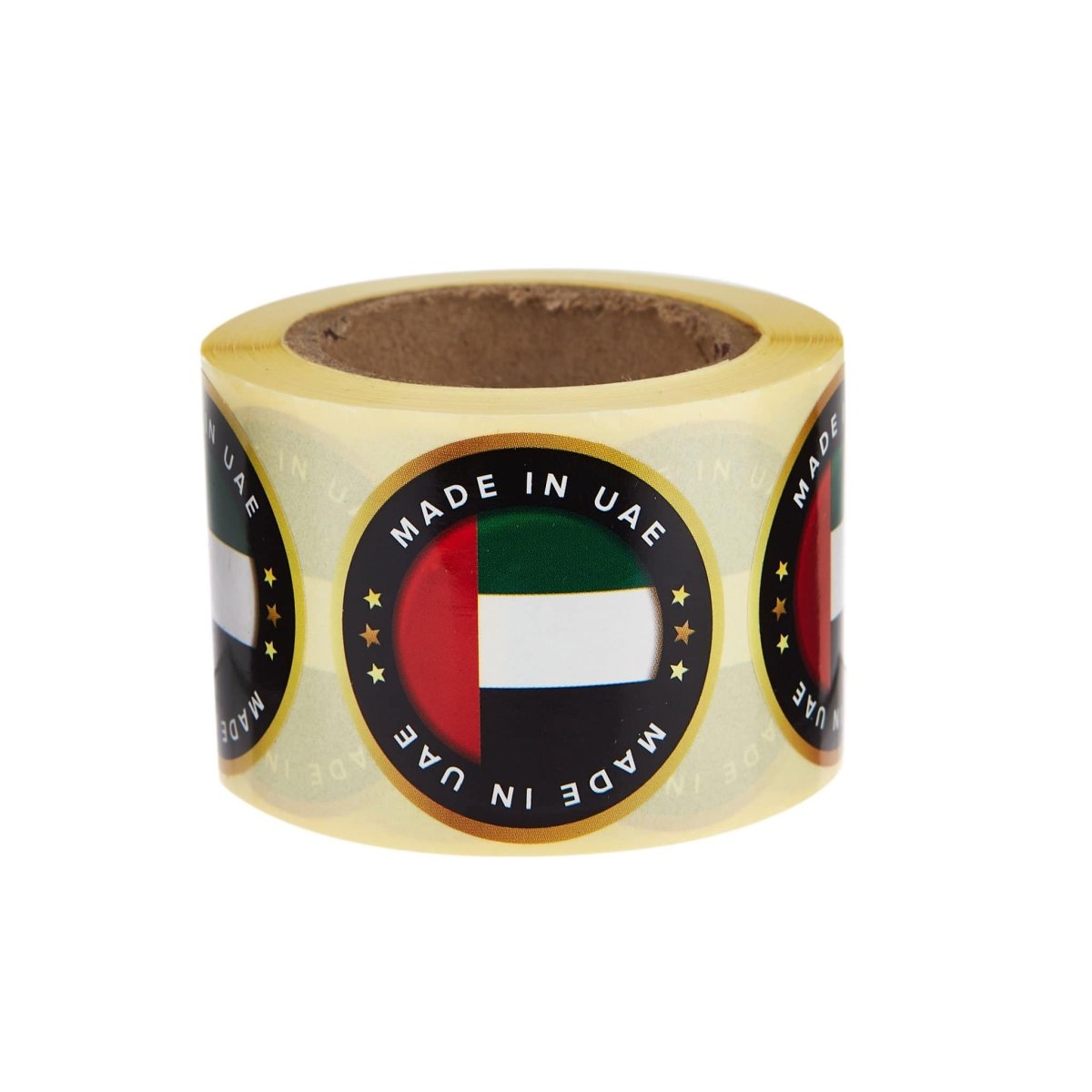 English Made In UAE Sticker Roll 250 Pieces - hotpackwebstore.com - Stickers