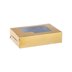 Gold Sweet Box with Window - hotpackwebstore.com - Baking & Decoration