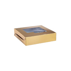 Gold Sweet Box with Window - hotpackwebstore.com - Baking & Decoration