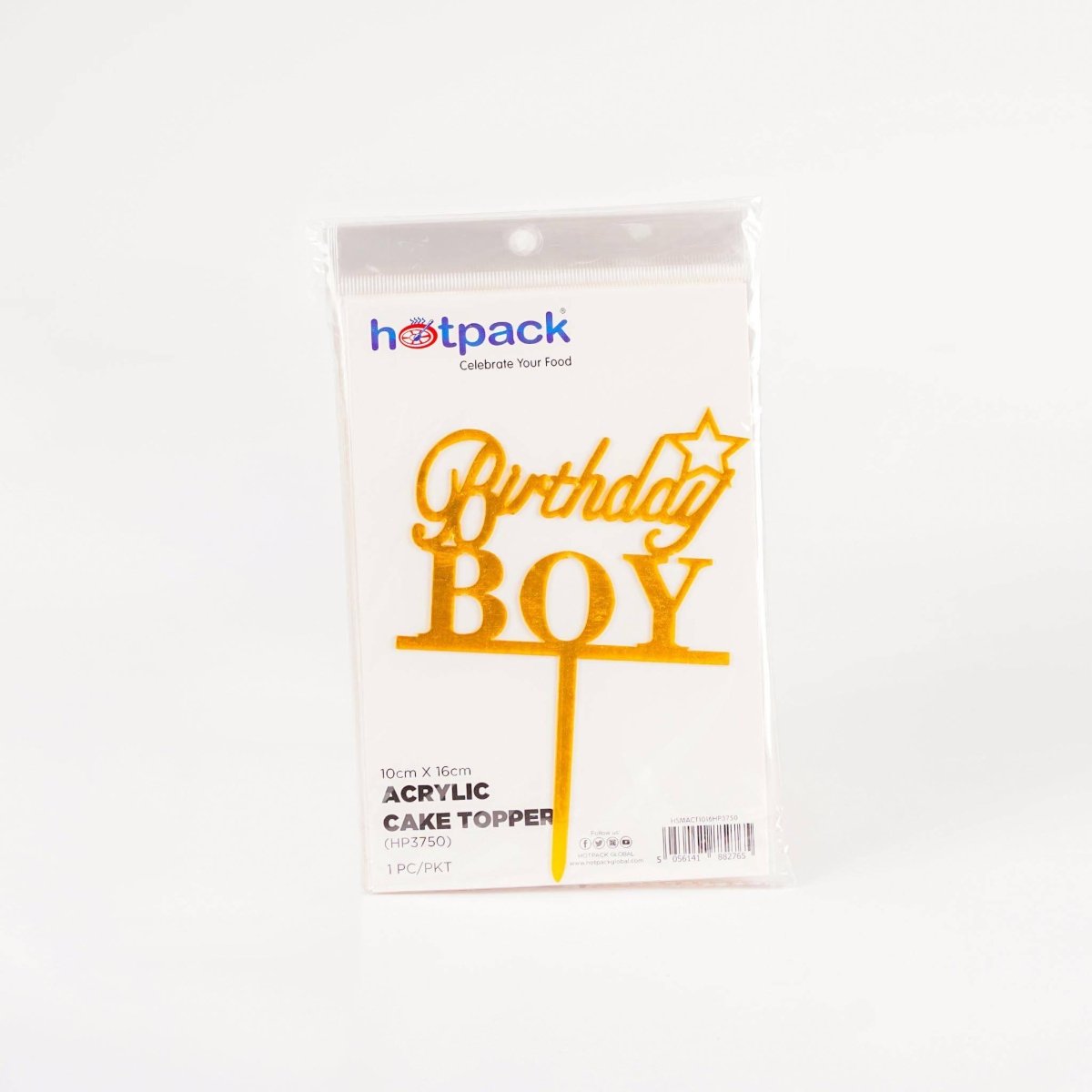 Golden Acrylic Cake Toppers 1 Piece - hotpackwebstore.com - Baking & Decoration