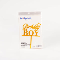 Golden Acrylic Cake Toppers 1 Piece - hotpackwebstore.com - Baking & Decoration