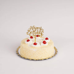 Golden Acrylic Cake Toppers 1 Piece - hotpackwebstore.com - Baking & Decoration