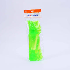 Heavy Duty Neon Plastic Fork 10 Pieces - hotpackwebstore.com - Plastic Products