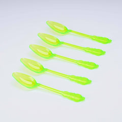 Heavy Duty Neon Plastic Spoon 10 Pieces - hotpackwebstore.com - Plastic Products