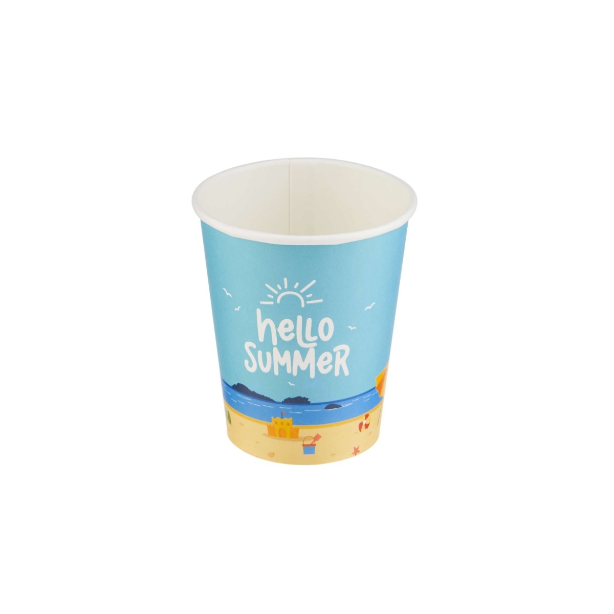 Hello Summer Single Wall Paper Cups - hotpackwebstore.com - Single Wall Paper Cups