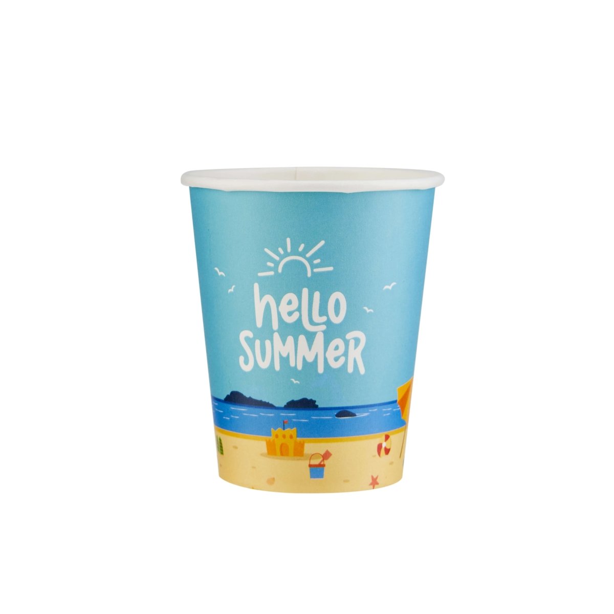 Hello Summer Single Wall Paper Cups - hotpackwebstore.com - Single Wall Paper Cups