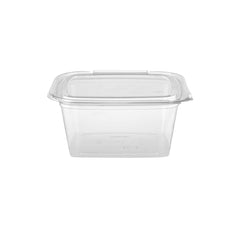 Hinged Square Deli Clear Pet Container - hotpackwebstore.com - Hinged Containers