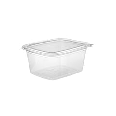 Hinged Square Deli Clear Pet Container - hotpackwebstore.com - Hinged Containers