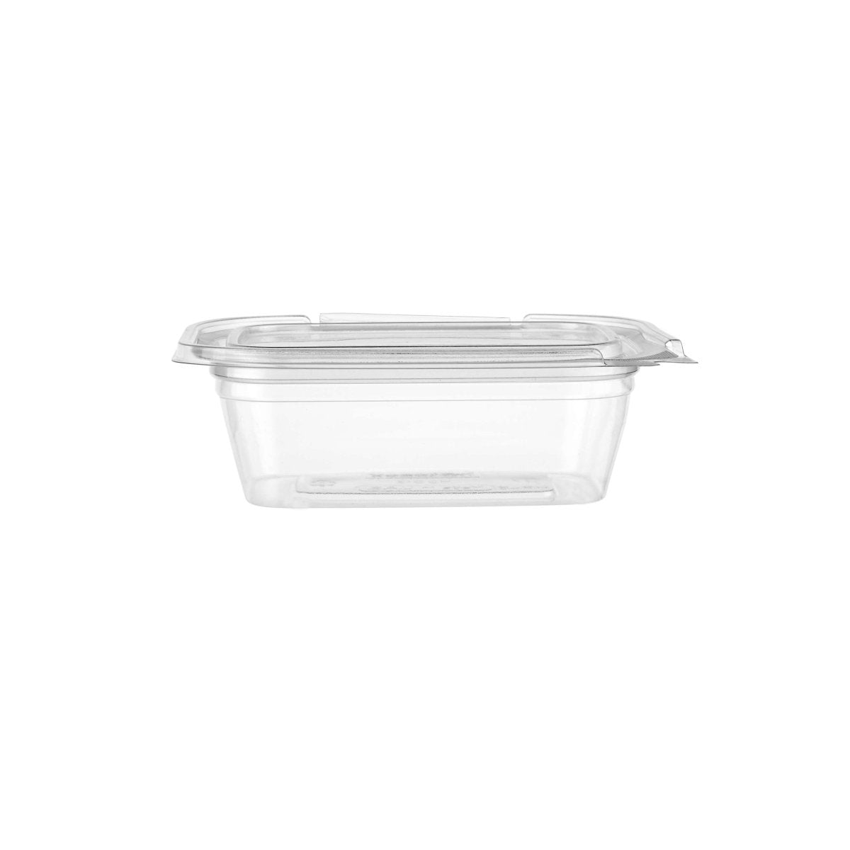 Hinged Square Deli Clear Pet Container - hotpackwebstore.com - Hinged Containers