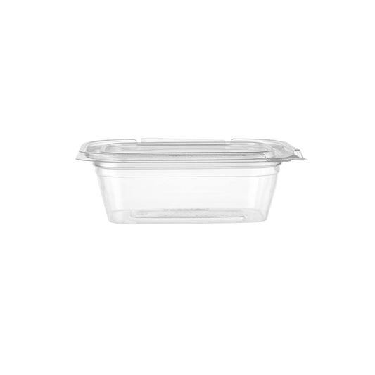 Hinged Square Deli Clear Pet Container - hotpackwebstore.com - Hinged Containers