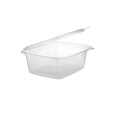 Hinged Square Deli Clear Pet Container - hotpackwebstore.com - Hinged Containers