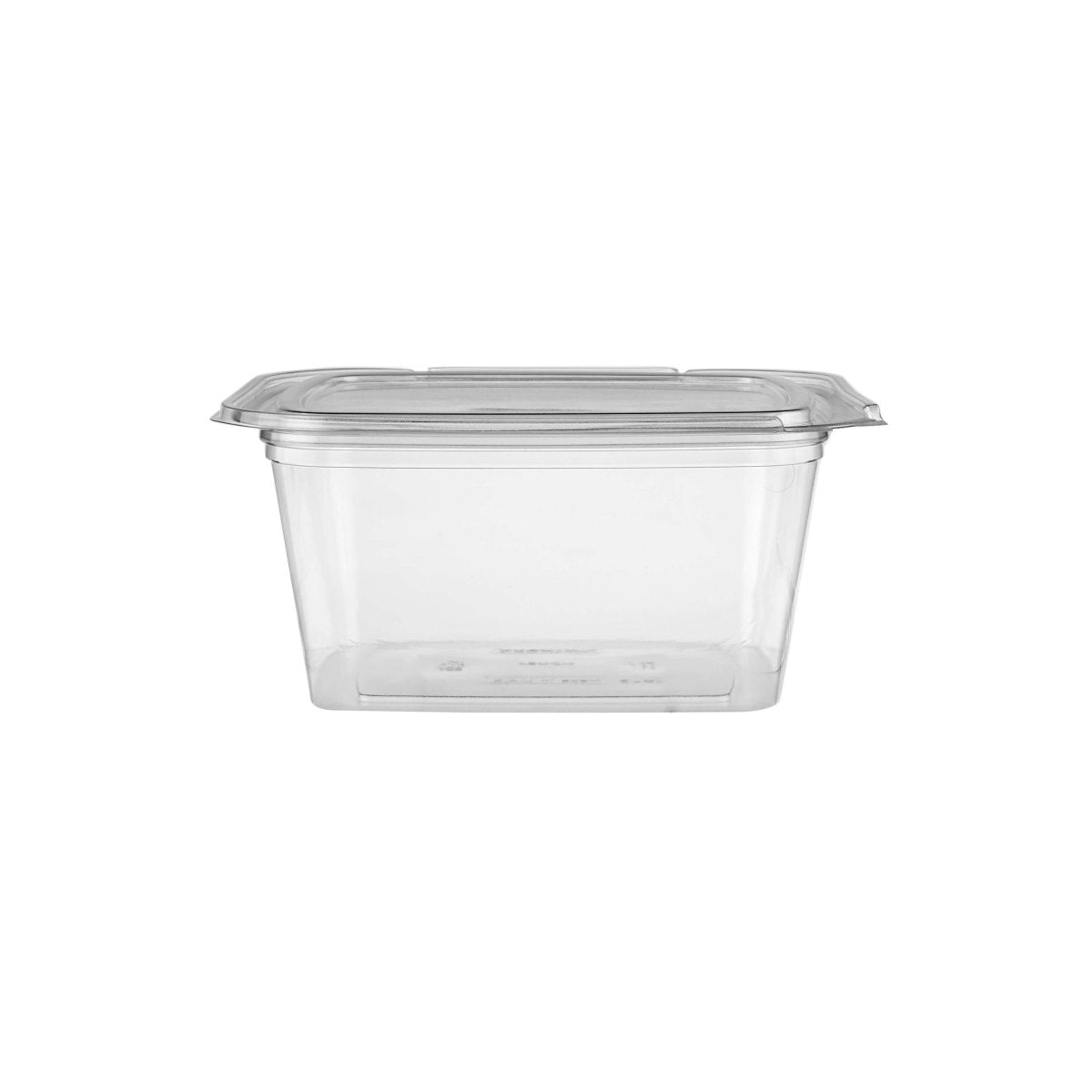 Hinged Square Deli Clear Pet Container - hotpackwebstore.com - Hinged Containers