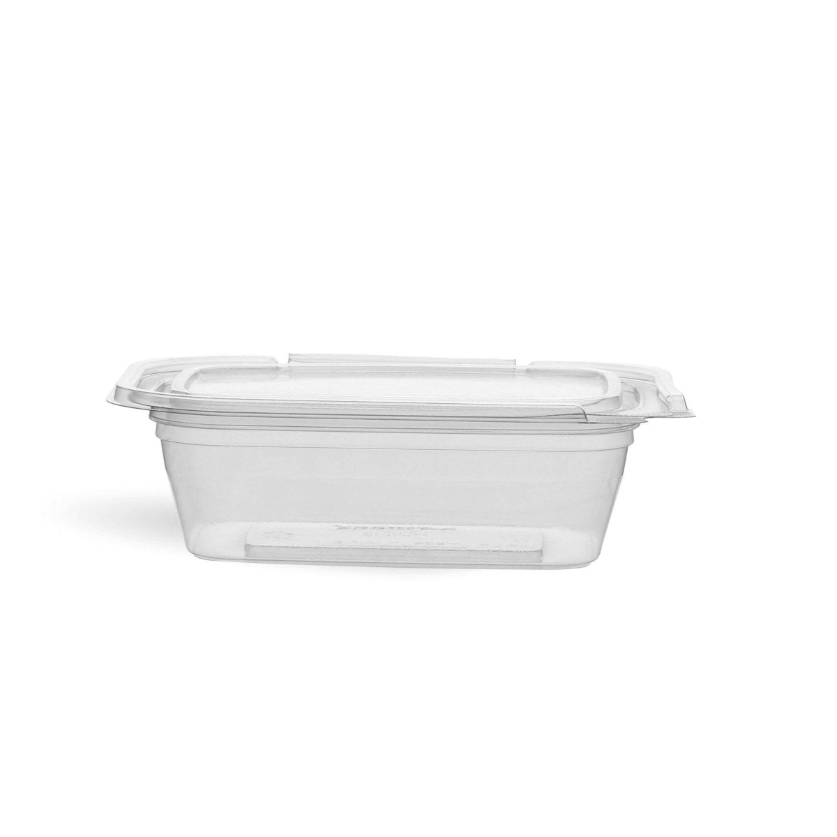 Hinged Square Deli Clear Pet Container - hotpackwebstore.com - Hinged Containers