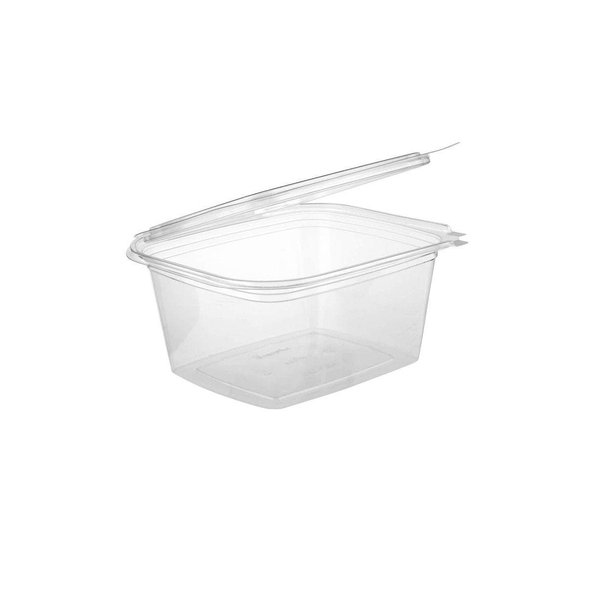 Hinged Square Deli Clear Pet Container - hotpackwebstore.com - Hinged Containers