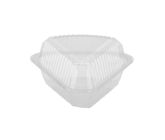 Hinged Triangle Clear Cake slice container - hotpackwebstore.com - Cake Containers