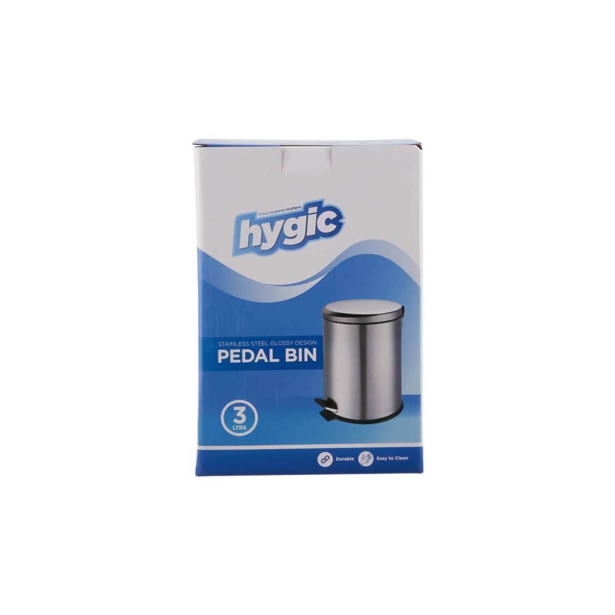 Hygic Stainless Steel Pedal Bin | Dust Bin - hotpackwebstore.com - Pedal Bin