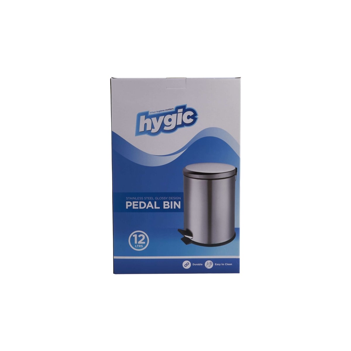 Hygic Stainless Steel Pedal Bin | Dust Bin - hotpackwebstore.com - Pedal Bin