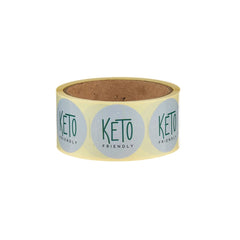 Keto Sticker Roll 250 Pieces - hotpackwebstore.com - Stickers