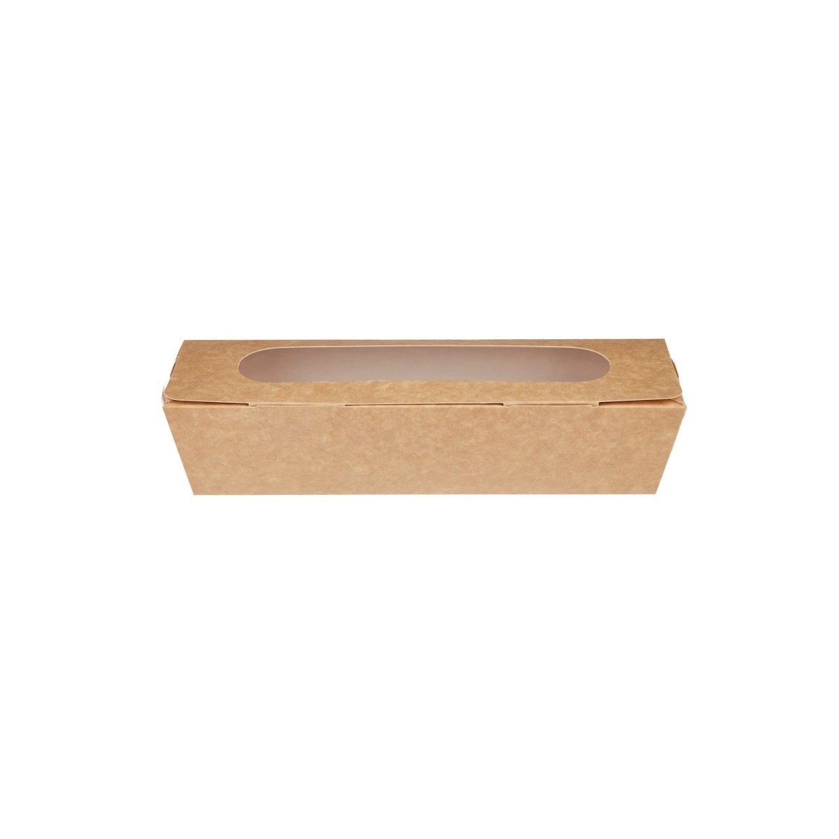 Kraft Baguette Box With Window - hotpackwebstore.com - 