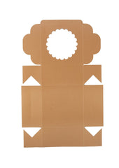 Kraft Cake Box Round With Window 100 Pieces - hotpackwebstore.com - Cake Boxes