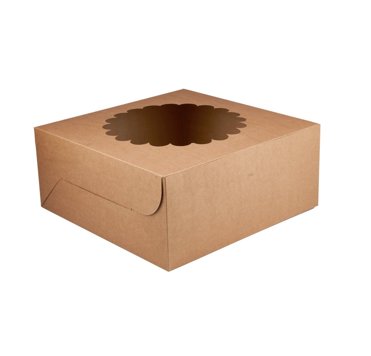 Kraft Cake Box Round With Window 100 Pieces - hotpackwebstore.com - Cake Boxes