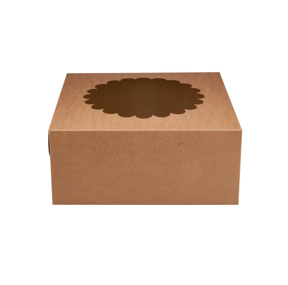 Kraft Cake Box Round With Window 100 Pieces - hotpackwebstore.com - Cake Boxes